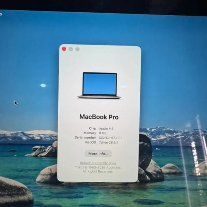 Apple MacBook Pro 13 (2020) M1 – 8GB RAM, 512GB SSD, Touch Bar